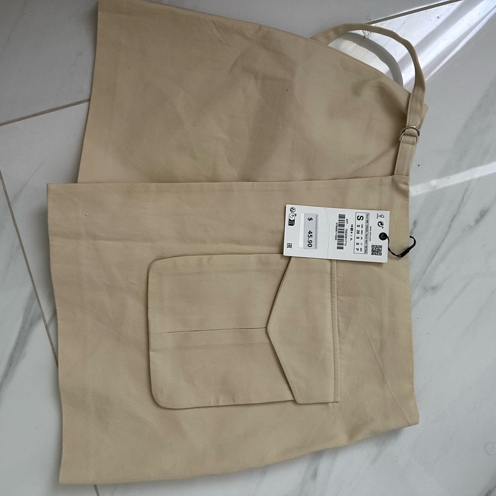 Zara Men's Cream Cargo Pants